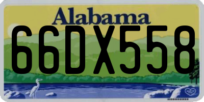 AL license plate 66DX558
