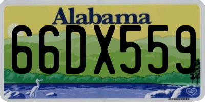 AL license plate 66DX559