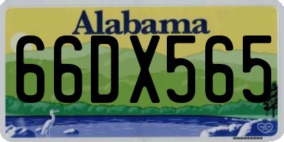 AL license plate 66DX565