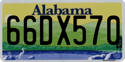 AL license plate 66DX570