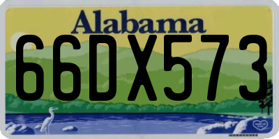 AL license plate 66DX573