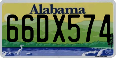 AL license plate 66DX574