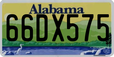 AL license plate 66DX575