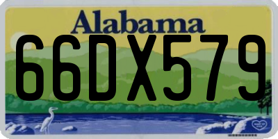 AL license plate 66DX579