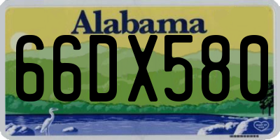 AL license plate 66DX580