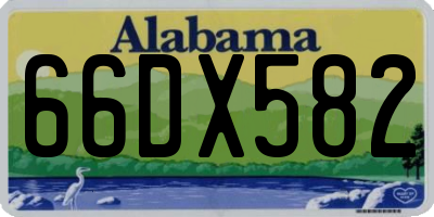 AL license plate 66DX582