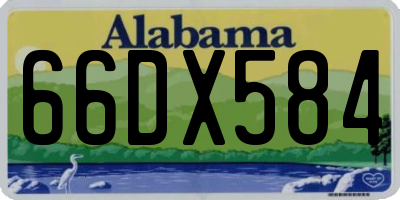 AL license plate 66DX584