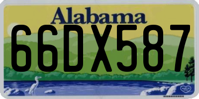 AL license plate 66DX587