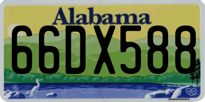 AL license plate 66DX588