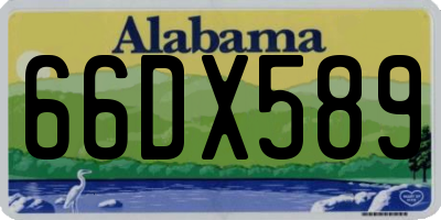 AL license plate 66DX589