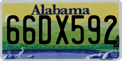 AL license plate 66DX592