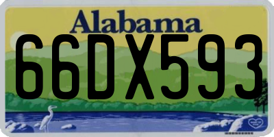 AL license plate 66DX593
