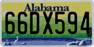 AL license plate 66DX594