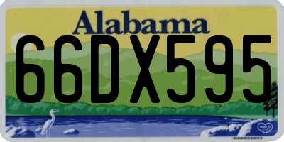 AL license plate 66DX595