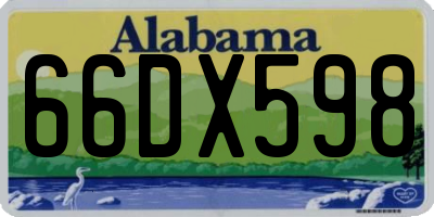 AL license plate 66DX598