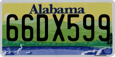 AL license plate 66DX599
