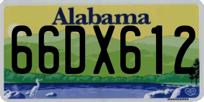 AL license plate 66DX612