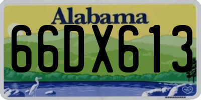 AL license plate 66DX613