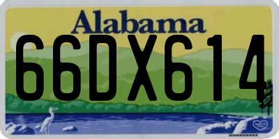 AL license plate 66DX614