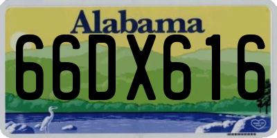 AL license plate 66DX616