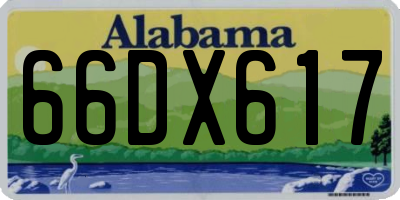 AL license plate 66DX617
