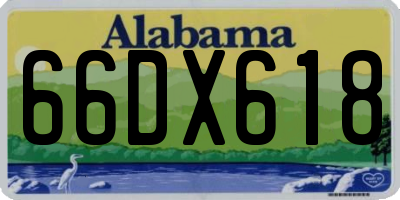AL license plate 66DX618