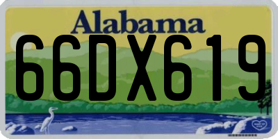 AL license plate 66DX619
