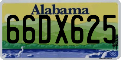 AL license plate 66DX625