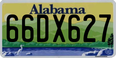 AL license plate 66DX627