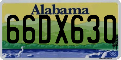 AL license plate 66DX630