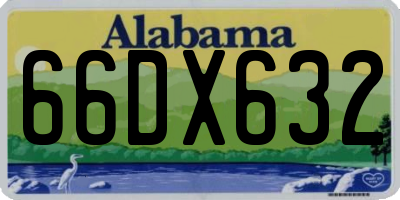AL license plate 66DX632