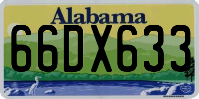 AL license plate 66DX633