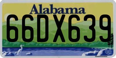 AL license plate 66DX639