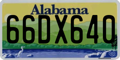 AL license plate 66DX640