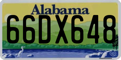 AL license plate 66DX648