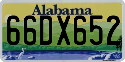 AL license plate 66DX652