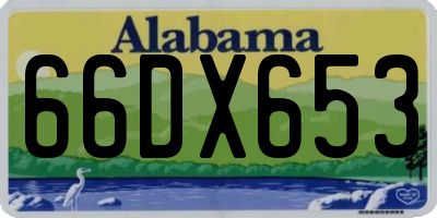 AL license plate 66DX653