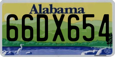 AL license plate 66DX654