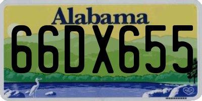AL license plate 66DX655
