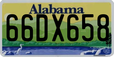 AL license plate 66DX658