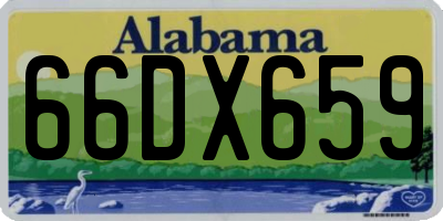 AL license plate 66DX659