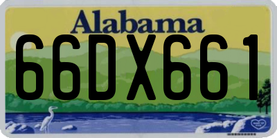 AL license plate 66DX661