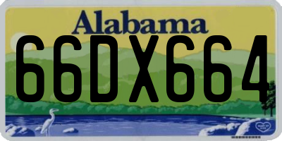 AL license plate 66DX664