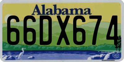 AL license plate 66DX674