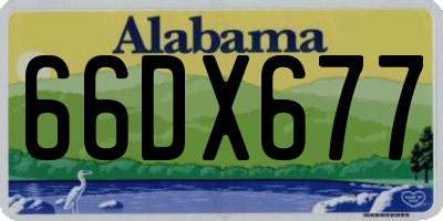 AL license plate 66DX677