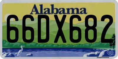 AL license plate 66DX682