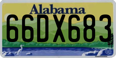 AL license plate 66DX683