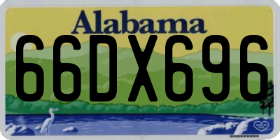 AL license plate 66DX696