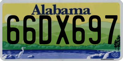 AL license plate 66DX697