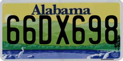 AL license plate 66DX698